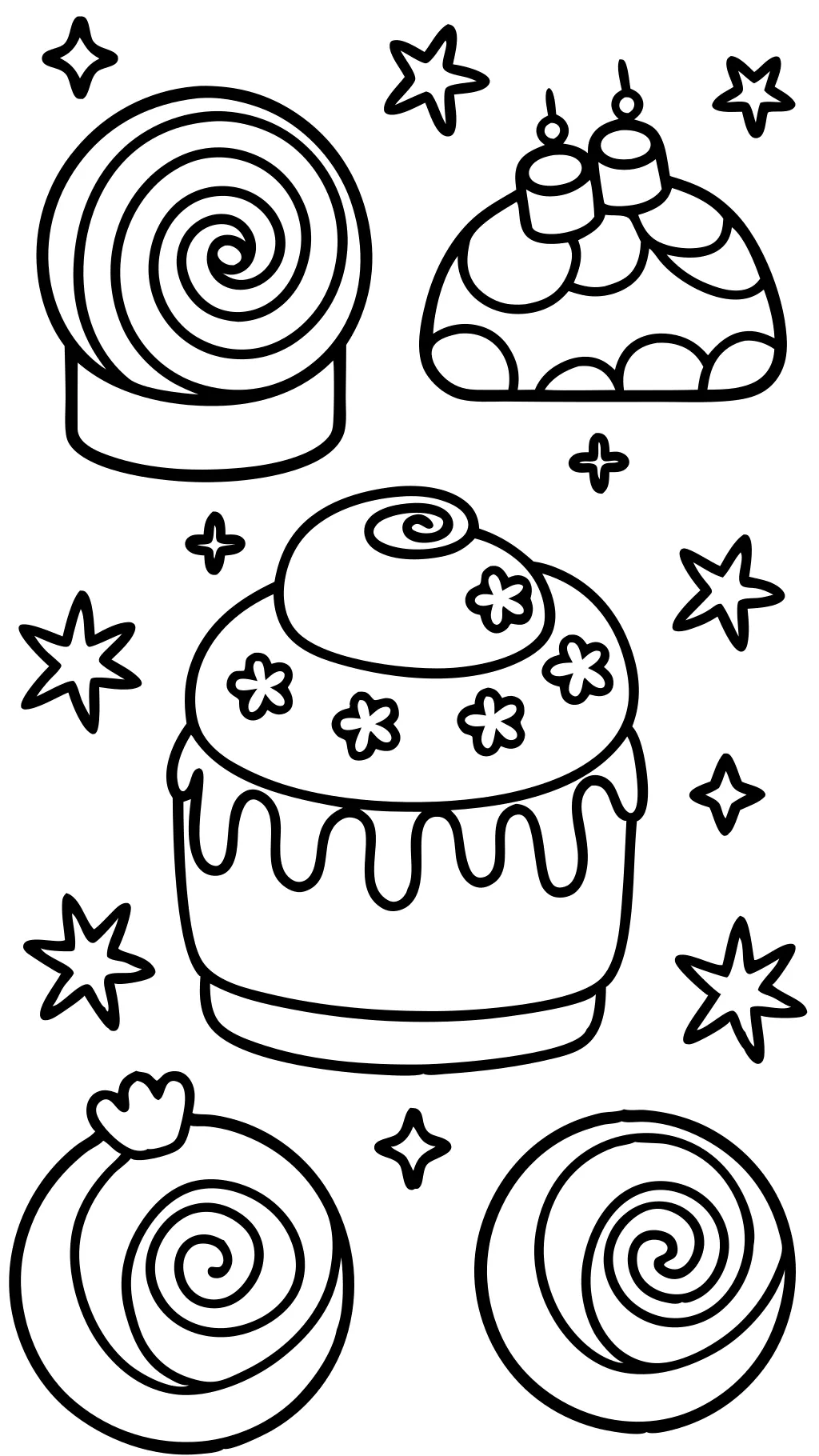 cinnamon roll coloring pages